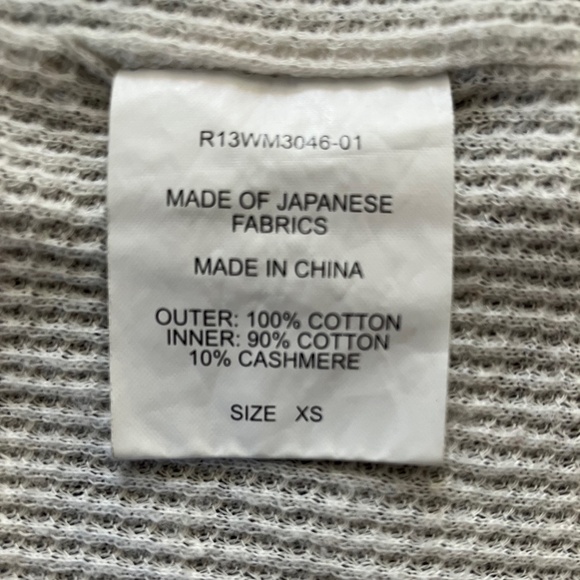 R13 Faded Black Distressed Layered Hoodie XS M L S See Measurements - Picture 7 of 7